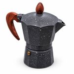 موکاپات ۳ کاپ طرح سنگی با دسته طرح چوب
